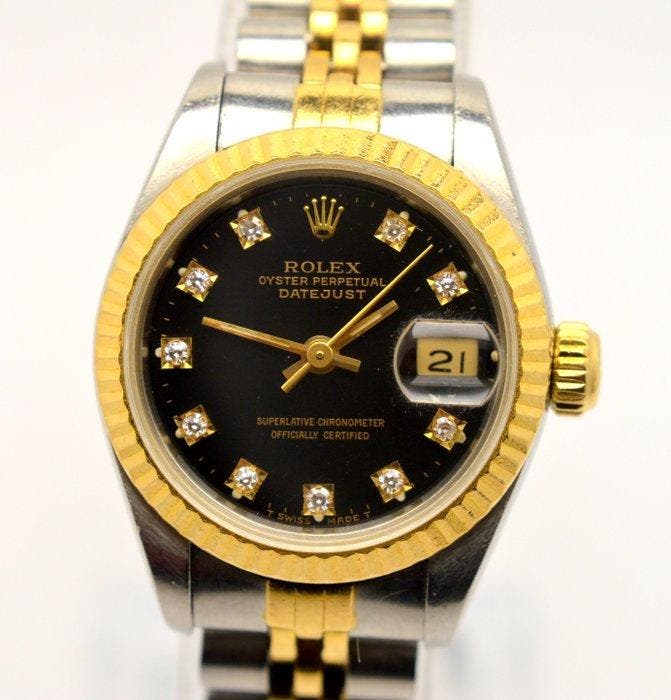 Rolex - Lady Datejust 26 mm - Diamond Dial - 69173 - Dames -, Bijoux, Sacs & Beauté, Montres | Hommes