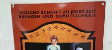 Eduscho - Eduscho - Emaille bord - Staal, Emaille