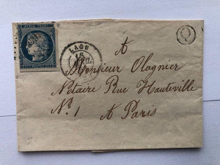 Frankrijk - Oude brieven, waarvan nr. 4 met lijnstempel Q, Postzegels en Munten, Postzegels | Europa | Frankrijk