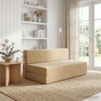 vidaXL Vouwbare Sofa Bed Groen Grijs 152 x 86,5 x 60 cm Stof, Verzenden, Nieuw