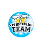 Button Vrijgezellen Team Man 5,5cm, Verzenden, Nieuw