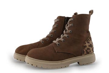 Milo & Mila Veterboots Meisjes in maat 35 Cognac, Verzenden, Schoenen