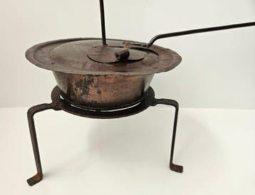Antieke franse koffiebrander / kastanje poffer - Brander -