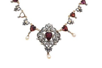 Collier - 19,2 carats Or jaune Améthyste - diamants, Nieuw