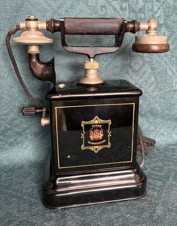 Jydsk Telefon Aktieselskab - Analoge telefoon - Metaal,, Antiek en Kunst