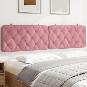 vidaXL Hoofdbordkussen 200 cm fluweel roze, Huis en Inrichting, Verzenden, Nieuw