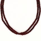 Halsketting - 14 karaat Geel goud - Granaat