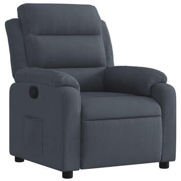 Fauteuil relax velours gris : seconde chance a prix reduit, Verzenden, Nieuw