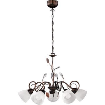 LED Hanglamp Trion Trada - Rond 5-lichts Armatuur in Antiek, Verzenden, Nieuw