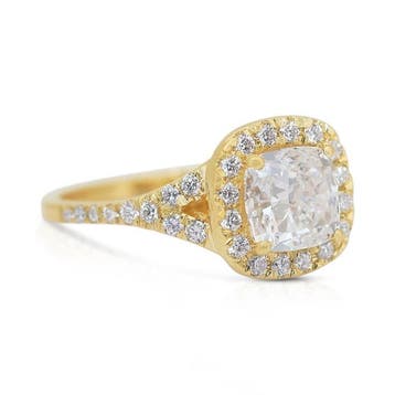 Ring - 18 karaat Geel goud - 1.91ct. tw. Diamant, Nieuw