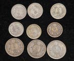 Japon. 20 Sen Lot of 9coins, Meiji year Dragon19/ 20 sen