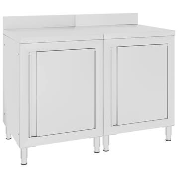 vidaXL Werktafelkast commercieel 120x60x96 cm roestvrij, Verzenden