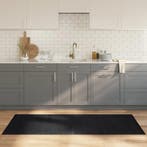 vidaXL Vloerkleed rechthoekig 80x200 cm bamboe zwart, Verzenden, Nieuw