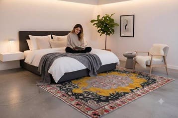 Boheemse vintage - Vloerkleed - 220 cm - 140 cm - met, Huis en Inrichting, Nieuw