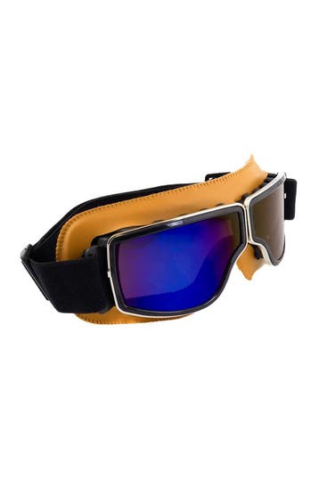 KIMU® Goggles Motorbril Skibril Bril Caramelbruin Montuur Bl, Ophalen of Verzenden, Nieuw