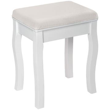 tectake Hocker voor makeup-tafel rozenpatroon - wit, Verzenden, Nieuw