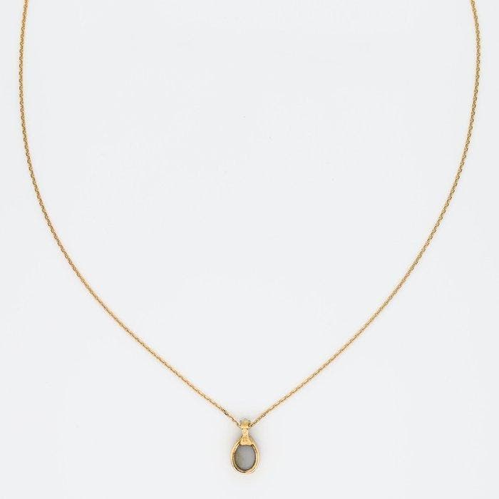 Halsketting - 14 karaat Geel goud Diamant (Natuurlijk) -, Handtassen en Accessoires, Kettingen