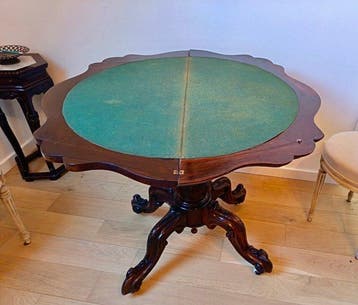 Tafel - Mahonie - Victoriaanse speeltafel