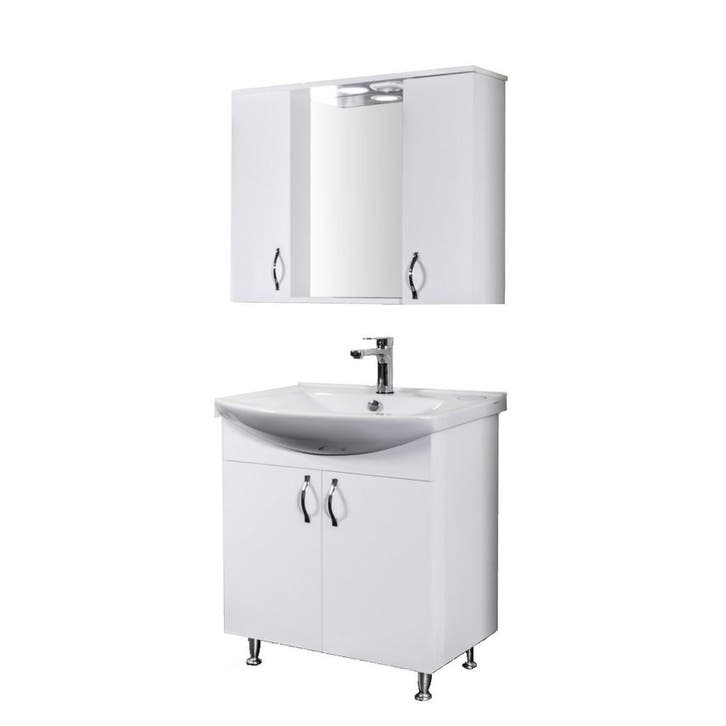 Badkamermeubelset BWS Aleco 80 cm incl. Spiegelkast met, Bricolage & Construction, Sanitaire, Enlèvement ou Envoi