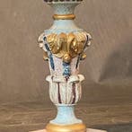 Lamp - Hout, veelkleurig gebeeldhouwd, Antiek en Kunst