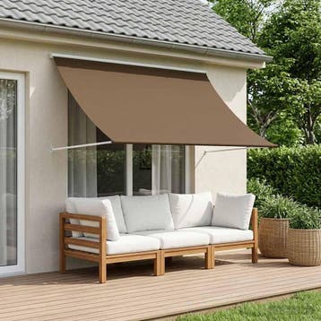 vidaXL Zonnescherm Taupe 400 x 150 cm, Verzenden