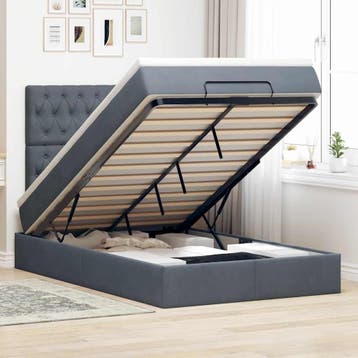 vidaXL Ottoman bed met matrassen 120x190cm fluweel, Verzenden, Nieuw
