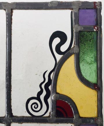 Art Nouveau Glas-in-loodraam - 1920-1930 - Amsterdamse