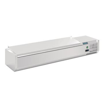 Polar G-serie opzetkoelvitrine met deksel 7x GN 1/4, Verzenden