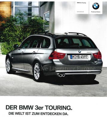 2009 BMW 3 SERIE TOURING BROCHURE DUITS, Nieuw