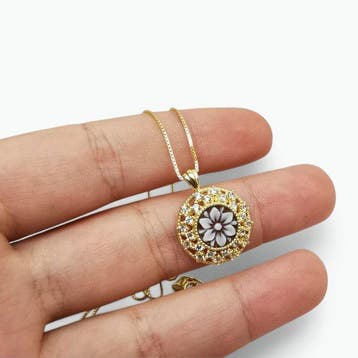 Argent 925 - Collier avec pendentif - lartisanat italien