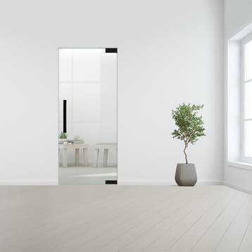 Glazen binnendeur zonder kozijn zwart beslag-Rechtsdraaiend-, Doe-het-zelf en Bouw, Verzenden, Nieuw