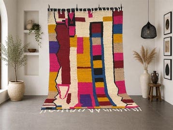 Berber, Authentiek Azilal tapijt, handgeweven door Berberse, Huis en Inrichting, Stoffering | Tapijten en Vloerkleden, Nieuw