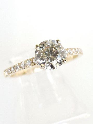 Verlovingsring - 14 karaat Geel goud - 1.11ct. tw. Diamant