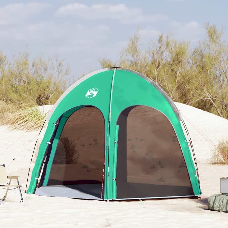vidaXL Zwembad Tent Zeegroen 366 x 305 x 231 cm Polyester en, Caravans en Kamperen, Tenten, Nieuw, Verzenden
