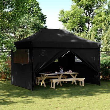 vidaXL Partytent 279 x 410 x 315 cm Zwart Oxford Stof, Verzenden, Nieuw