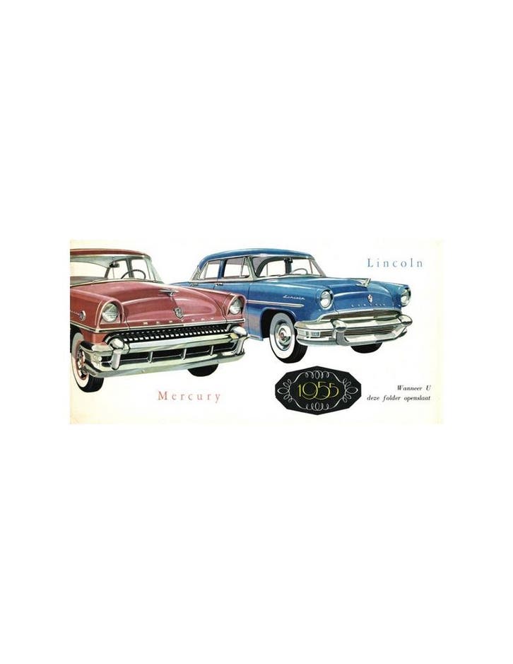 1955 MERCURY / LINCOLN BROCHURE NEDERLANDS, Boeken, Auto's | Folders en Tijdschriften, Ophalen of Verzenden