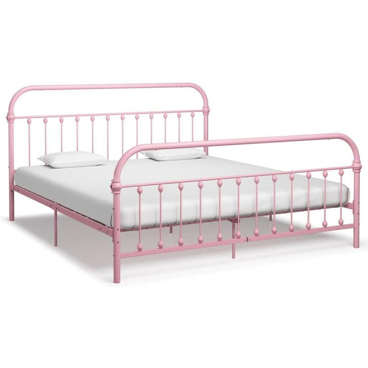 Roze Metalen Bedframe 180x200 | Retour Deal Vraagprijs!, Maison & Meubles, Chambre à coucher | Lits, Envoi