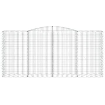 vidaXL Schanskorf gewelfd 400x50x180/200 cm gegalvaniseerd, Verzenden, Nieuw