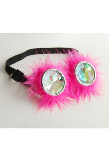 KIMU® Goggles Steampunk Bril Roze Bont Montuur Caleidoscoop, Kleding | Dames, Carnavalskleding en Feestkleding, Ophalen of Verzenden