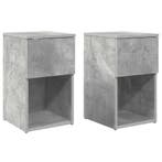 vidaXL Bedkast 2 pcs Betongrijs 29 x 31,5 x 49 cm Bewerkt, Verzenden, Nieuw