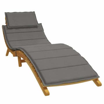 vidaXL Ligbedkussen 186x58x4 cm stof gemêleerd donkergrijs, Verzenden