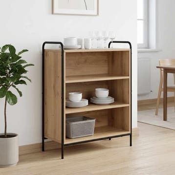 vidaXL Dressoir Artisanaal eiken 97 x 33 x 81 cm Bewerkt, Verzenden, Nieuw
