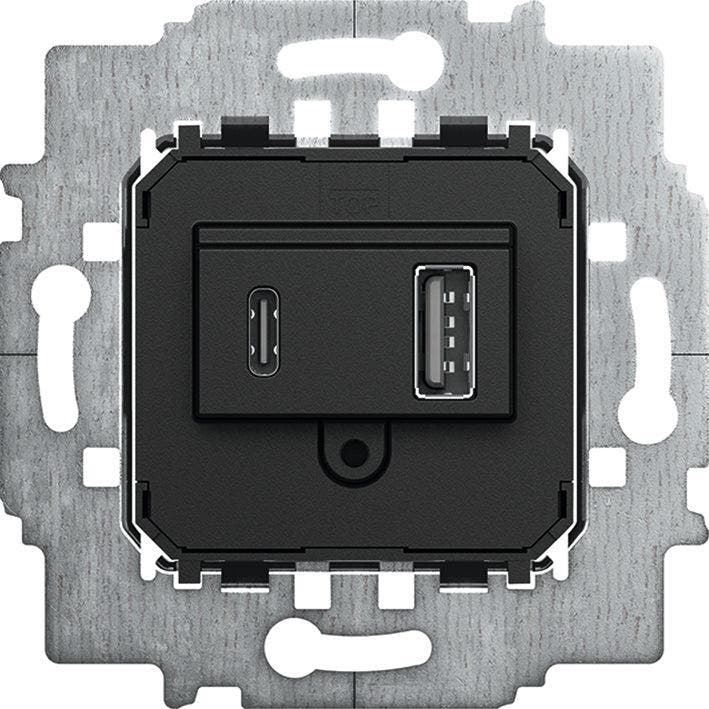ABB Busch-Jaeger 6475U USB-A en USB-C voedingsadapter -, Doe-het-zelf en Bouw, Elektriciteit en Kabels, Verzenden