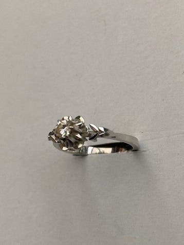 Ring - 18 karaat Witgoud Diamant (Natuurlijk gekleurd)