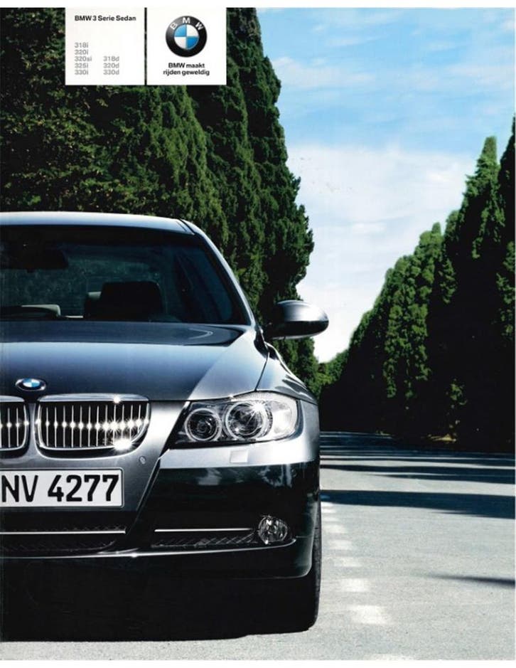 2006 BMW 3 SERIE SEDAN BROCHURE NEDERLANDS, Boeken, Auto's | Folders en Tijdschriften