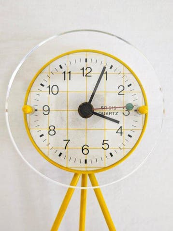 Tafelklok (2) - Rhythm - Vintage Plastic, Staal - 1960-1970
