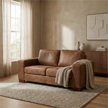 Leren bank Enjoy - 2 zits, Huis en Inrichting, 150 tot 200 cm, Nieuw, Ophalen of Verzenden, Modern
