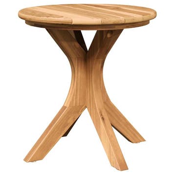 Teakhouten bijzettafel | -59% Retour deal | Sla toe!, Tuin en Terras, Verzenden, Gebruikt, Rond, Teakhout