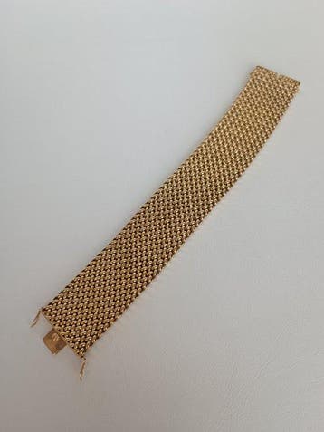 Armband - 18 karaat Geel goud - Gebreide stof, Nieuw