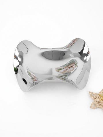 Bord - Modern sculptural stainless steel fruit plate -